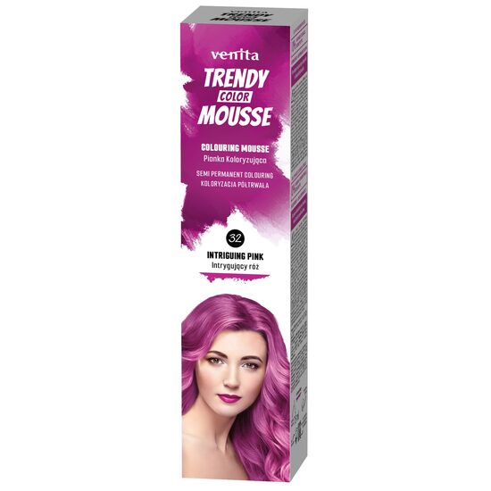 Spuma Coloranta pentru Par Trendy Venita nr. 32 Intriguing Rose - Roz Închis