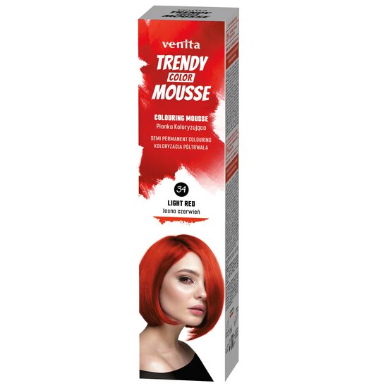 Spuma Coloranta pentru Par Trendy Venita nr. 34 Light Red - Rosu Aprins
