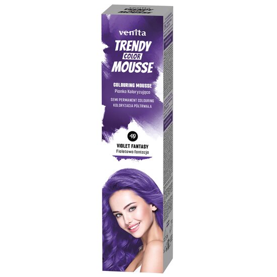 Spuma Coloranta pentru Par Trendy Venita nr. 40 Violet Fantasy - Mov Aprins și Plin de Fantezie