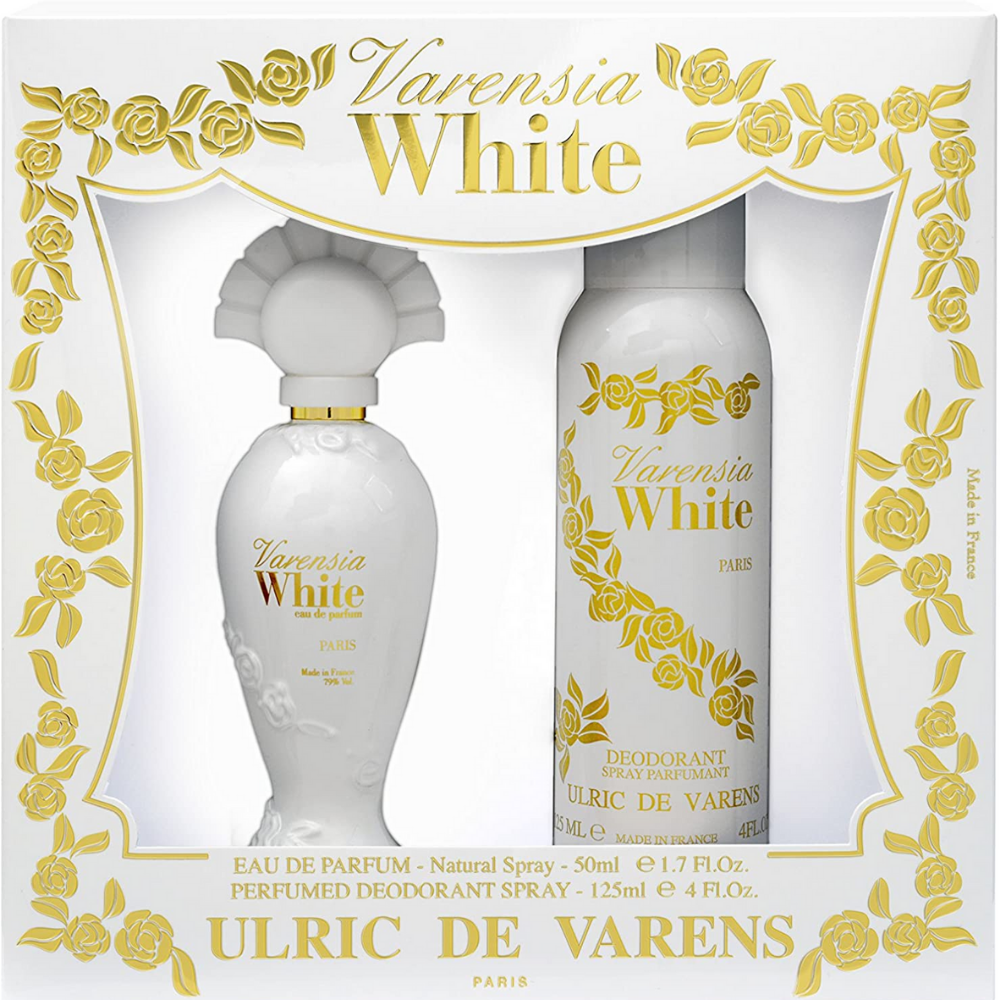 Set Ulric De Varens Varensia White pentru Femei - Apa de Parfum 50ml și Deodorant Antiperspirant 125ml