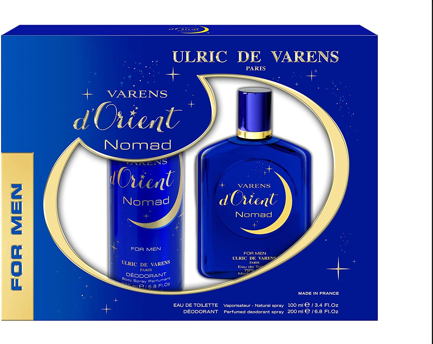 Set Cadou Ulric De Varens D'orient Nomad pentru Bărbați (Apă de Toaletă 100ml + Deodorant Spray 200ml)