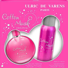 Set Ulric De Varens Cotton Musk Original pentru Femei - Apă de Parfum 50ml și Deodorant Antiperspirant 125ml