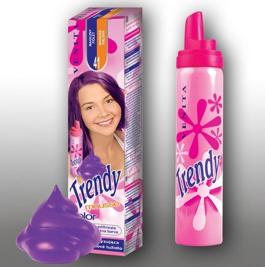 Spumă Colorantă pentru Păr Trendy Venita nr. 41 Magic Violet - Violet Intens și Fermecător