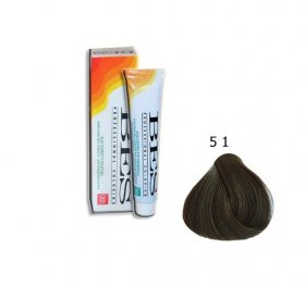 Vopsea de Par Bes Professional 51 - Castaniu Deschis Cenusiu, 100ml