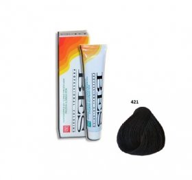 Vopsea de Par Bes Professional 421 - Castaniu Tabac Cenusiu, 100ml