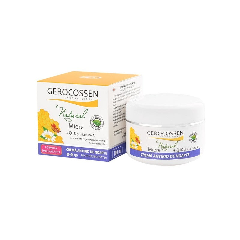Gerocossen Natural Crema cu Miere pentru Fata Antirid de Noapte 100ml