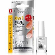 Tratament pentru Unghii Eveline 8in1 Total Action Silver Shine 12ml