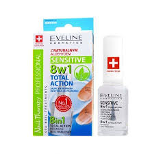 Tratament pentru Unghii Eveline 8 în 1 Total Action Sensitive 12ml