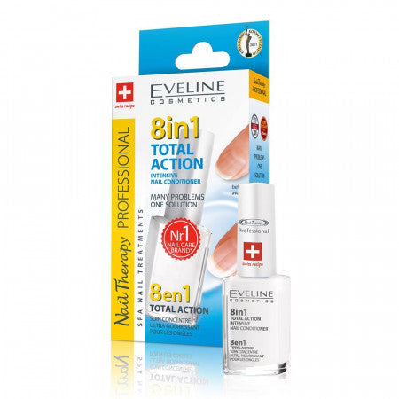 Tratament pentru Unghii Fragile și Deteriorate Eveline 8in1 Total Action 12ml