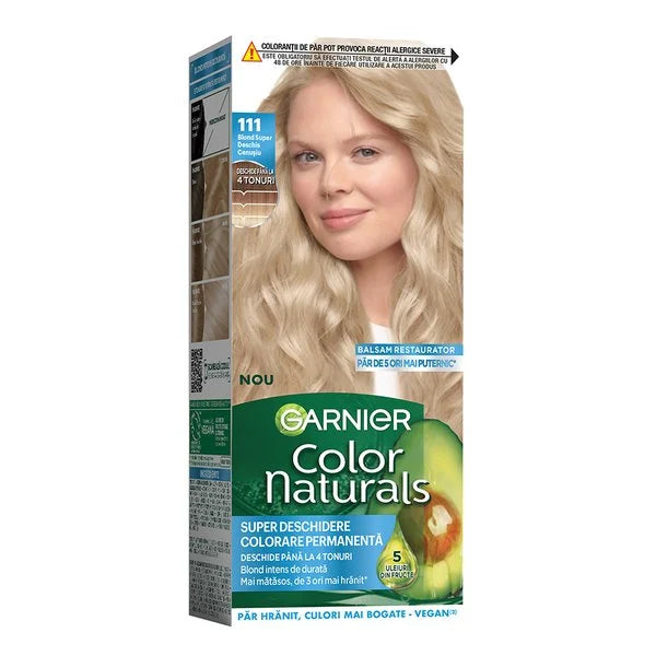 Garnier Color Naturals Vopsea de Par Permanenta, 111 Blond Super Deschis Cenusiu