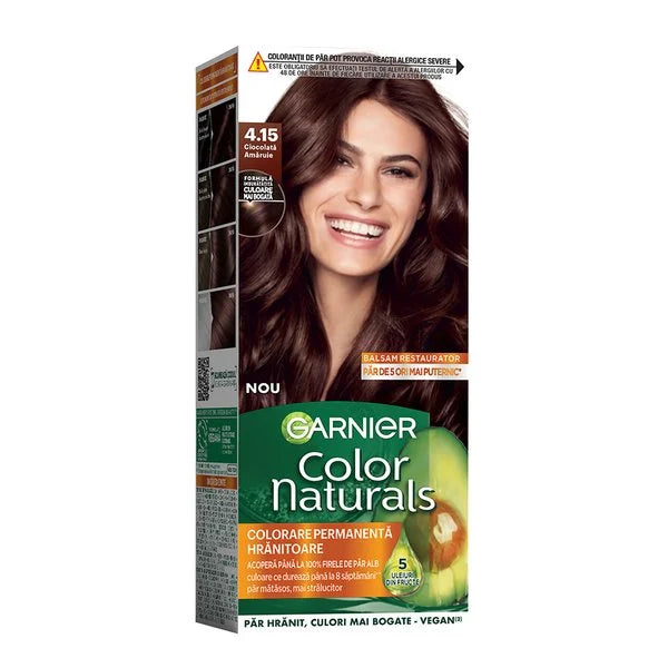 Garnier Color Naturals Vopsea de Par Permanenta, 4.15 Ciocolata Amaruie