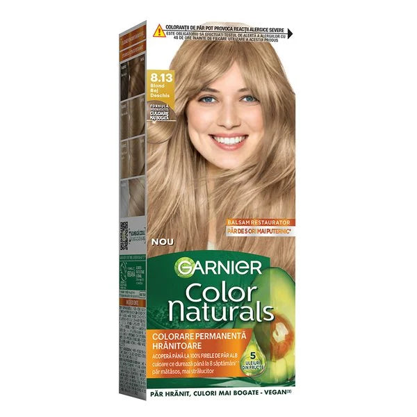 Garnier Color Naturals Vopsea de Par Permanenta, 8.13 Blond Bej Deschis