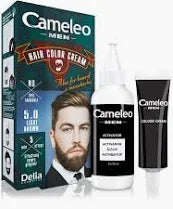 Vopsea pentru Par, Barba și Mustata Cameleo Men 5.0 Light Brown, Delia Cosmetics, 30ml
