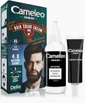 Vopsea pentru Par, Barba și Mustata Cameleo Men Saten Mediu 4.0, Delia Cosmetics, 30ml
