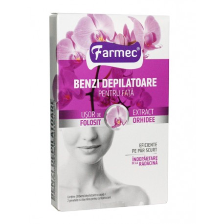 Benzi depilatoare pentru fata cu extract de Orhidee