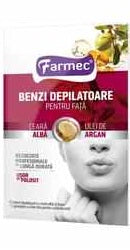 Benzi depilatoare pentru fata cu ceara alba si argan